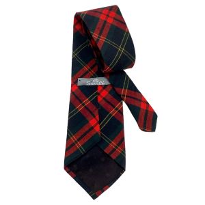 80s 90s Red Plaid Cotton Necktie | Mod Punk Tie - Fashionconservatory.com