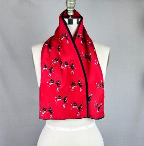 Vintage Red Circus Theme Neck Scarf by Symphony
