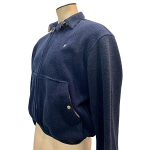 80s 90s  Dark Blue Fleece Zip Jacket | USA S/M