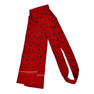 80s Red Silk Floral Necktie Scarf – Preppy Menswear Inspired Bow Tie - Fashionconservatory.com