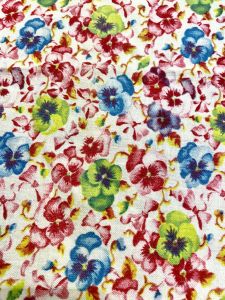 Vintage Feedsack Cotton Fabric 30s 40s SWEET Pansies Floral  40''x38'' - Fashionconservatory.com