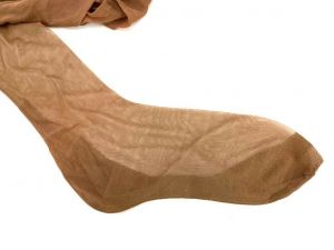 VTG Nylon Stockings Thrifties Cuban Heel Seamed Hosiery Nylon Cotton Bonheur 9 - Fashionconservatory.com