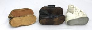 3 PAIR Antique  Victorian Childs Baby Shoes Boots Button Up Doll SHoes 4''-4.5'' - Fashionconservatory.com