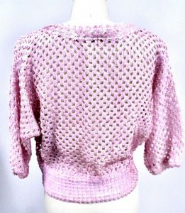 VTG 80s Sparkle Sweater Fairy Kei Kawaii Pastel Lilli Diamond Aurora Sequins - Fashionconservatory.com