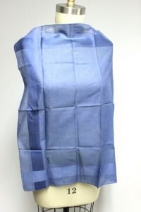 VTG Saint Laurent YSL Men's XL Cotton Scarf Handkerchief  Logo Blues 2 - Fashionconservatory.com