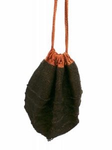 Vintage Purse Antique Beaded Bag Womens Drawstring Purse - Fashionconservatory.com