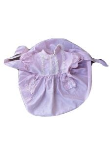 Vintage Baby Girls Party Dress Pink Lace 2 To 3 T 24” Chest - Fashionconservatory.com