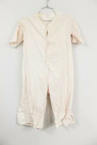 VTG 1 PC Drop Drawer Pajamas Unisex Peg Hanger 1940s WW2 Cotton pink 40 Chest