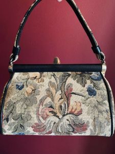 1940s Graceline Wool Pouch Style Handbag