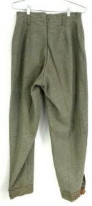 VTG Wool Swedish Trousers Military Army WWII 2 Crown 28x32 Hunting Wool Pants  - Fashionconservatory.com