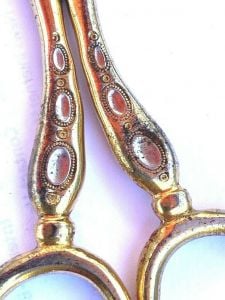 J.A. HENCKELS VTG EMBROIDERY GOLD PLATED  SCISSORS Made In Germany  - Fashionconservatory.com