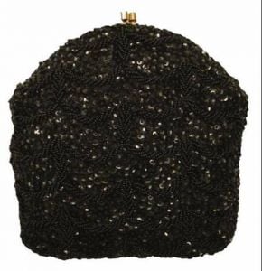 Richere Walborg Vintage Purse  Black Beaded Sequins Convertible Clutch 1950S - Fashionconservatory.com