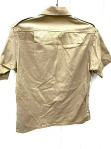 Men's VTG 50s US MILITARY ARMY Khaki Cotton Twill Uniform Shirt Sz- S 14-14 1/2 - Fashionconservatory.com