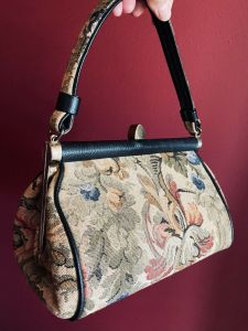 1940s Graceline Wool Pouch Style Handbag