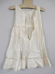 Antique Childs White  Slip 18'' Chest Lace Insets Damaged Peg Hanger - Fashionconservatory.com