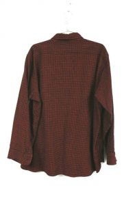 Vintage LL BEAN Red & Black Check Plaid Wool Mens  Shirt XL 17'' Hunting - Fashionconservatory.com