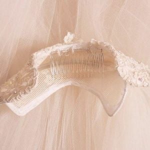 Vintage Wedding Veil Lace Headpiece 1950s 100 Inches Long - Fashionconservatory.com