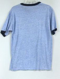 vintage 70s 80s Ringer T Shirt - Blue American Legion Tri Blend L Like new - Fashionconservatory.com