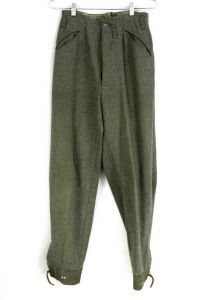 VTG Wool Swedish Trousers Military Army WWII 2 Crown 28x32 Hunting Wool Pants 