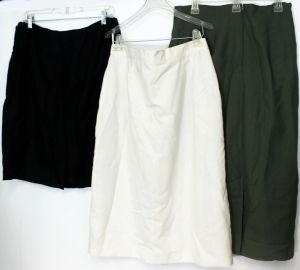 3 Business Pencil Skirts Women 16 White Navy Green Long Midi Lined Briggs - Fashionconservatory.com
