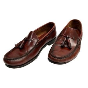 80s Weejun Tassel Loafers Oxblood Leather  - Fashionconservatory.com