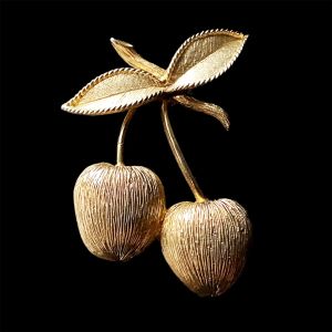 1960s Sarah Coventry Cherry Brooch