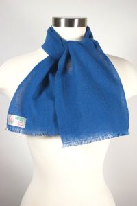 Pair of Scottish wool scarves 1950s-60s blue pink deadstock - Fashionconservatory.com