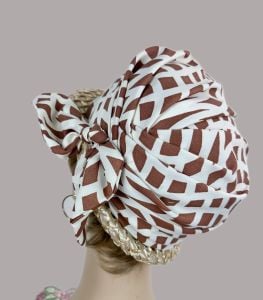 Vintage 80s Beige Straw Brimmed Cloche by Dana Marte - Fashionconservatory.com