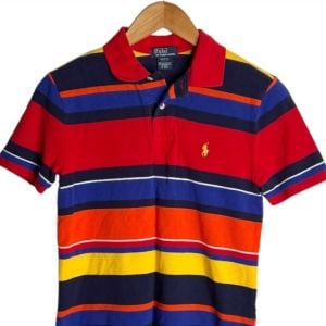 Vintage Ralph Lauren Striped Boys Polo Shirt - Fashionconservatory.com