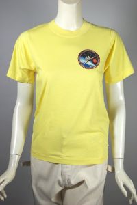 1983 Challenger Space Shuttle 80s t-shirt yellow unisex XS-S - Fashionconservatory.com