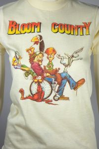 Bloom County tee vintage 80s t-shirt cream unisex XS-S - Fashionconservatory.com