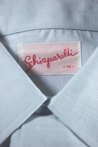 Ice blue Schiaparelli 1950s-60s short sleeve sport shirt men's M - Fashionconservatory.com