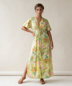 Vintage 80s Shadowline Mint Green Gown with Vanity Fair Floral Robe - Fashionconservatory.com