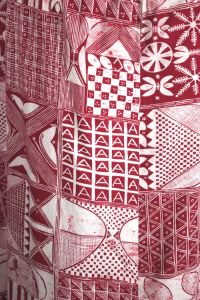 Batik-style cotton novelty print birds 70s maxi skirt | S - Fashionconservatory.com