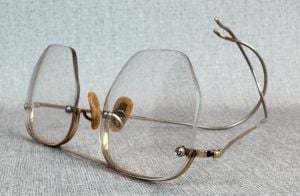 Vintage 40s Eyeglasses, Spectacles, Semi Rimless Eyeglasses, 12KGF B&L - Fashionconservatory.com