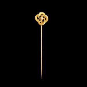 10k Gold Love Knot Stickpin