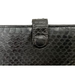 Vintage Black Snakeskin & Leather Wallet | Whipsnake - Fashionconservatory.com