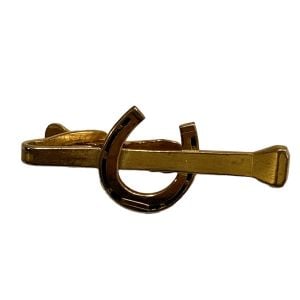 50s 60s Gold Mid Century Horseshoe Tie Bar Tie Clip 