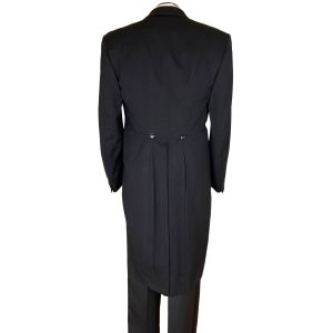 Vintage 1940s Tuxedo Tails Formal Tailcoat Size M - Fashionconservatory.com