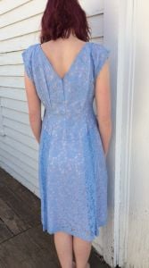 60s Formal Lace Dress Party Gown 30 Waist 38 Bust - Fashionconservatory.com