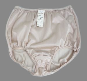 Vintage 80s Deadstock Nude Panties, Briefs, Size 5, Vassarette