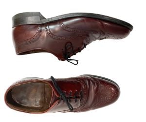 60s Academia Oxblood Wingtip Oxford Shoes  - Fashionconservatory.com