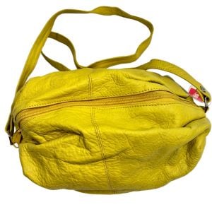 80s Yellow Leather Crossbody Pouch Bag – Deadstock  - Fashionconservatory.com