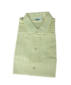 Vintage Deadstock Mans Yellow Gingham Shirt by Montgomery Ward, Sz 15 1/2 - Fashionconservatory.com