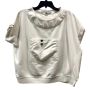 1980s Chinese Laundry White Boxy Cropped Sweatshirt