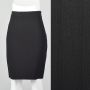 Medium 1980s Claude Montana Black Pencil Skirt Classic Striped Wool Blend