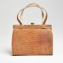 1950s Vassar Lizard Handbag Reptile Leather Purse Top Handle Bag