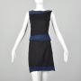 Medium 1990s Versace Jeans Couture Black Skirt Set Metallic Blue Outfit