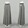 Small 1970s Pants Wide Leg Houndstooth Hight Waisted Palazzo Black and White