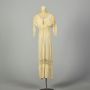 XXS 1810s Cotton Dress Lawn Embroidered Lace